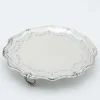 Pamono Silver Tray with Pearly Reliefs on the Rim> Trays