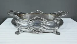 Hot Pamono Silvered Bronze Planter by Victor Saglier