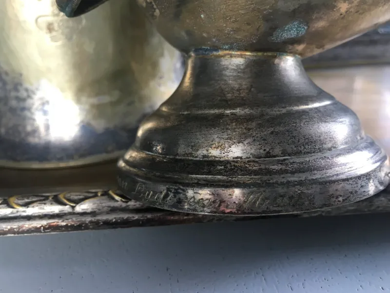 Best Pamono Silver-Plated Brass Sugar Bowls & Tray, 1960s, Set of 3