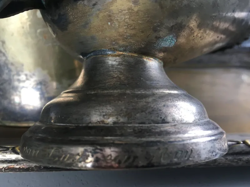 Best Pamono Silver-Plated Brass Sugar Bowls & Tray, 1960s, Set of 3