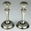 New Pamono Silver-Plated Candleholders from Ianthe, England, 1950s, Set of 2
