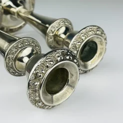 New Pamono Silver-Plated Candleholders from Ianthe, England, 1950s, Set of 2