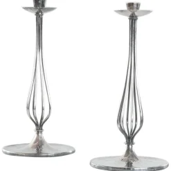 Outlet Pamono Silver-Plated Candleholders by Gustav Beran for Van Kempen & Begeer 1960s, Set of 2