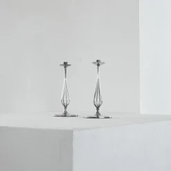 Outlet Pamono Silver-Plated Candleholders by Gustav Beran for Van Kempen & Begeer 1960s, Set of 2