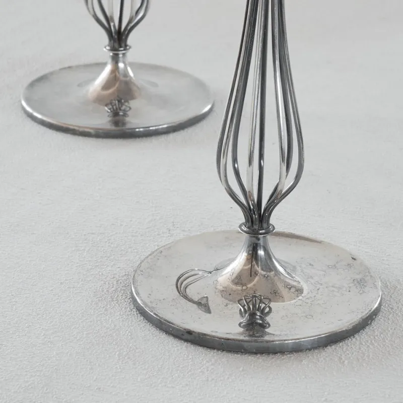 Outlet Pamono Silver-Plated Candleholders by Gustav Beran for Van Kempen & Begeer 1960s, Set of 2