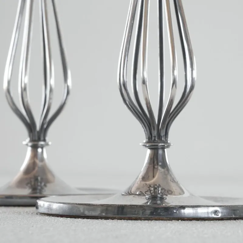 Outlet Pamono Silver-Plated Candleholders by Gustav Beran for Van Kempen & Begeer 1960s, Set of 2