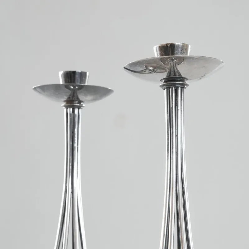 Outlet Pamono Silver-Plated Candleholders by Gustav Beran for Van Kempen & Begeer 1960s, Set of 2