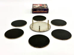 Sale Pamono Silver-Plated Coasters with Floral Decoration from Reader's Digest, 1980s, Set of 7