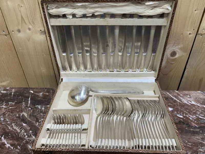 Pamono Silver-Plated Crown Cutlery Set, Set of 99> Cutlery & Serving Utensils