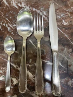 Pamono Silver-Plated Crown Cutlery Set, Set of 99><noscript><img width=