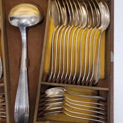 Clearance Pamono Silver-Plated Cutlery Set from Orfèvrerie-Couverts ATO, France, 19th Century, Set of 37