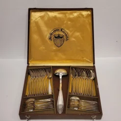 Clearance Pamono Silver-Plated Cutlery Set from Orfèvrerie-Couverts ATO, France, 19th Century, Set of 37