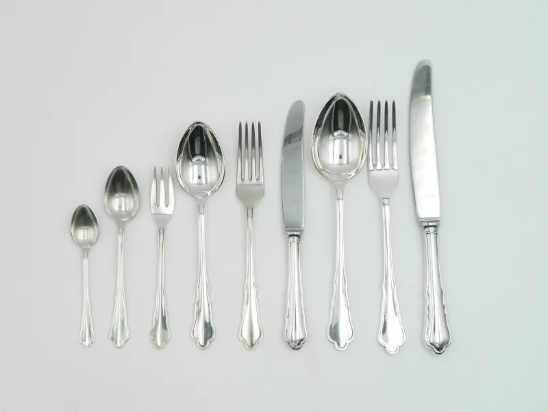 Pamono Silver-Plated Cutlery Set for Six People, 1920s, Set of 57> Cutlery & Serving Utensils