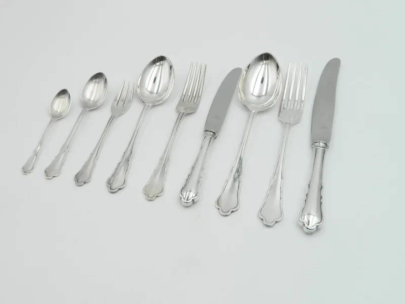 Pamono Silver-Plated Cutlery Set for Six People, 1920s, Set of 57> Cutlery & Serving Utensils