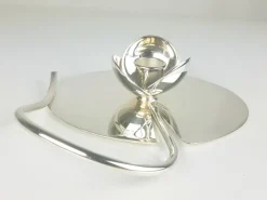Discount Pamono Silver-Plated Metal Candleholder from Lino Sabattini, 1970s