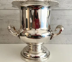 Pamono Silver-Plated Metal Medici Cooler from Viners, Taiwan, 1960s> Dinnerware Accessories