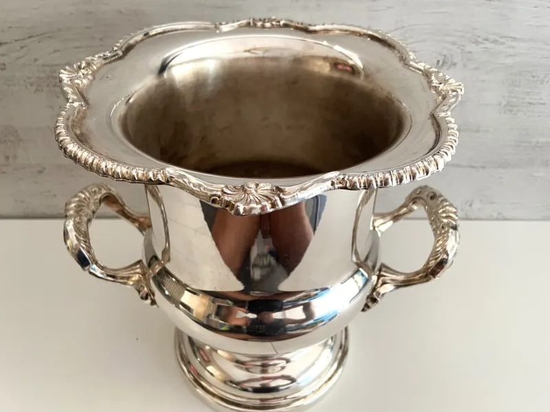 Pamono Silver-Plated Metal Medici Cooler from Viners, Taiwan, 1960s> Dinnerware Accessories