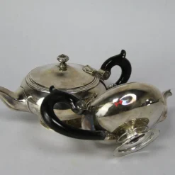 Pamono Silver-Plated Metal Teapots from Christofle, Set of 2><noscript><img width=