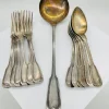 Sale Pamono Silver-Plated Soup Cutlery Set with Spoons, Fork and Ladle from Christofle, France, 1900s, Set of 13
