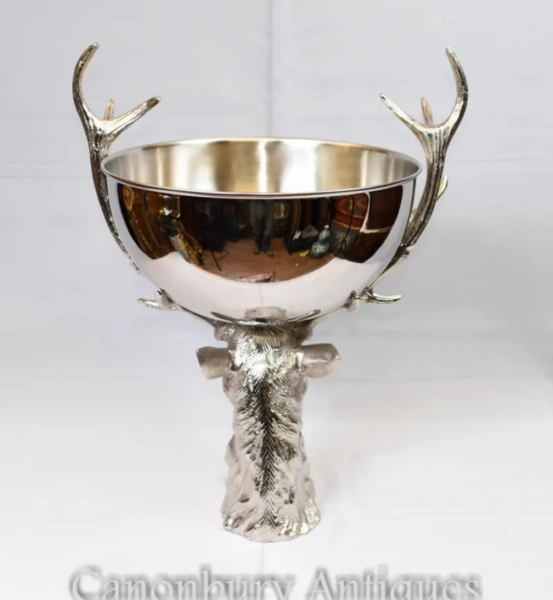 Hot Pamono Silver-Plated Stag Champagne Cooler