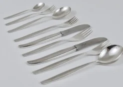 Pamono Silver-Plated Stockholm Flatware by Kurt Mayer for WMF, Germany, 1960s, Set of 120><noscript><img width=