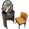 Pamono Silvi Vanity Table on Wheels and Chair from Studio Kastilia, 1970s, Set of 2