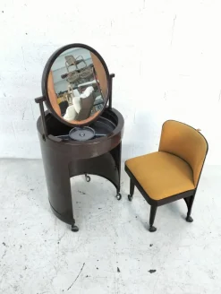 Pamono Silvi Vanity Table on Wheels and Chair from Studio Kastilia, 1970s, Set of 2