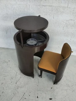 Pamono Silvi Vanity Table on Wheels and Chair from Studio Kastilia, 1970s, Set of 2