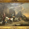 Pamono Simon Van Douw, Hunting Scene with Falconer, 1600s, Painting> Old Masters