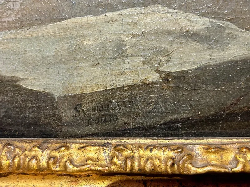 Pamono Simon Van Douw, Hunting Scene with Falconer, 1600s, Painting> Old Masters