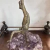 New Pamono Simone Di Gesaro, Acrobatic Jump, Bronze on Amethyst Base, 1970s