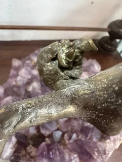 New Pamono Simone Di Gesaro, Acrobatic Jump, Bronze on Amethyst Base, 1970s
