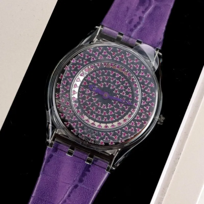 Clearance Pamono Skin Ruby Lustrous Bliss SFZ112 Watch from Swatch