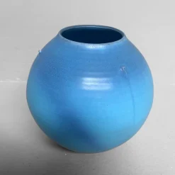 Online Pamono Sky-Blue Kōchi Glaze Ikebana Vase, 1980s