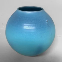Online Pamono Sky-Blue Kōchi Glaze Ikebana Vase, 1980s