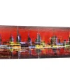 Pamono Skyline Acrylic Painting, 1970s> Mid-Century