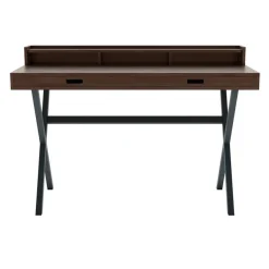 Discount Pamono Slate Grey Metal Hyppolite Desk in Natural Walnut by Harto