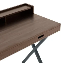 Discount Pamono Slate Grey Metal Hyppolite Desk in Natural Walnut by Harto