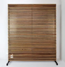 Pamono Slatted Wood Panel Room Divider or Slatted Coat Rack><noscript><img width=