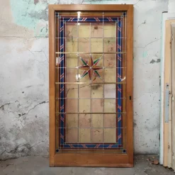 Online Pamono Sliding Door in Stained Glass, 1960s