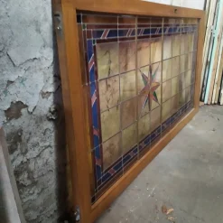 Online Pamono Sliding Door in Stained Glass, 1960s