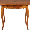 Pamono Small Antique Baroque Desk Table in Cherry and Walnut with Inlays, 1800