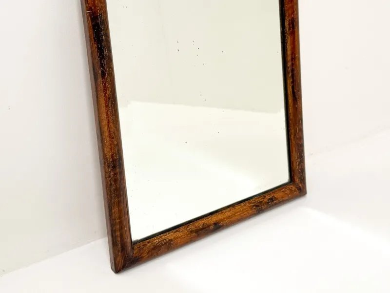 Pamono Small Antique Scalloped Mahogany Mirror> Mirrors