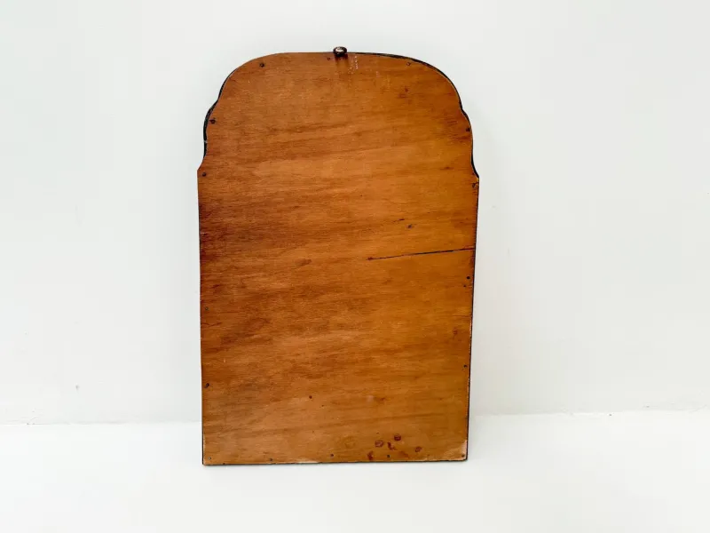 Pamono Small Antique Scalloped Mahogany Mirror> Mirrors