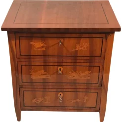 Pamono Small Biedermeier Chest of Drawers, Germany, 1810s-1820s><noscript><img width=