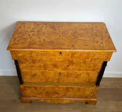 Sale Pamono Small Biedermeier Style Chest of 4 Drawers in Bird's-Eye Maple