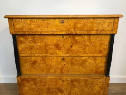 Sale Pamono Small Biedermeier Style Chest of 4 Drawers in Bird's-Eye Maple
