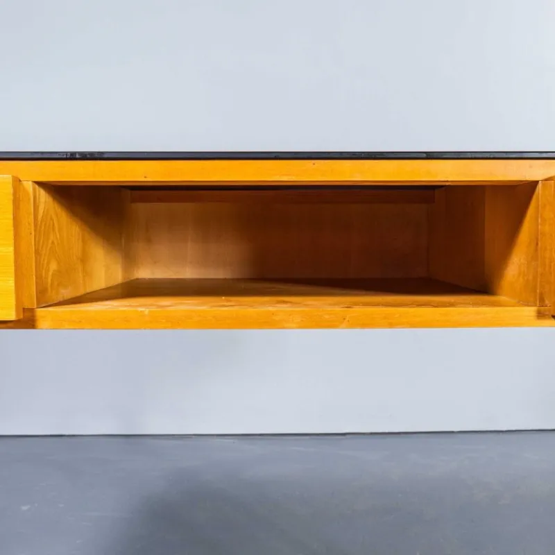 Pamono Small Birch and Glass Top Dressing Table, 1950s> Dressing Tables