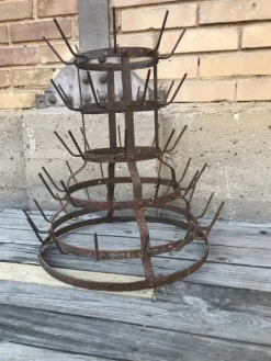 New Pamono Small Bottle Dryer in Iron, France, 1930s