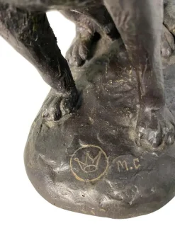 Pamono Small Bronze Dog, 20th Century><noscript><img width=